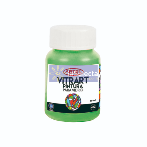 PINTURA VITRAT PARA VIDRIO VERDE 40 ML ARTEL